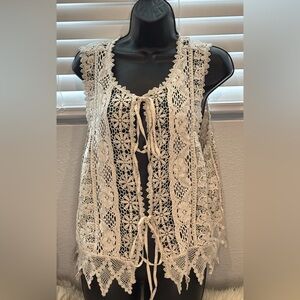 Free People Women’s Cotton Lace Sleeveless Top